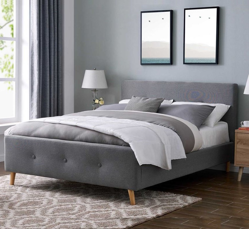 Lit scandinave%20Gris%20