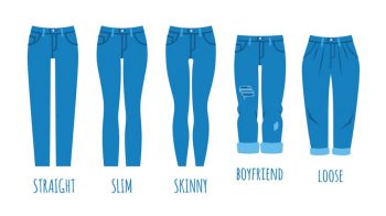 Différentes coupe jeans