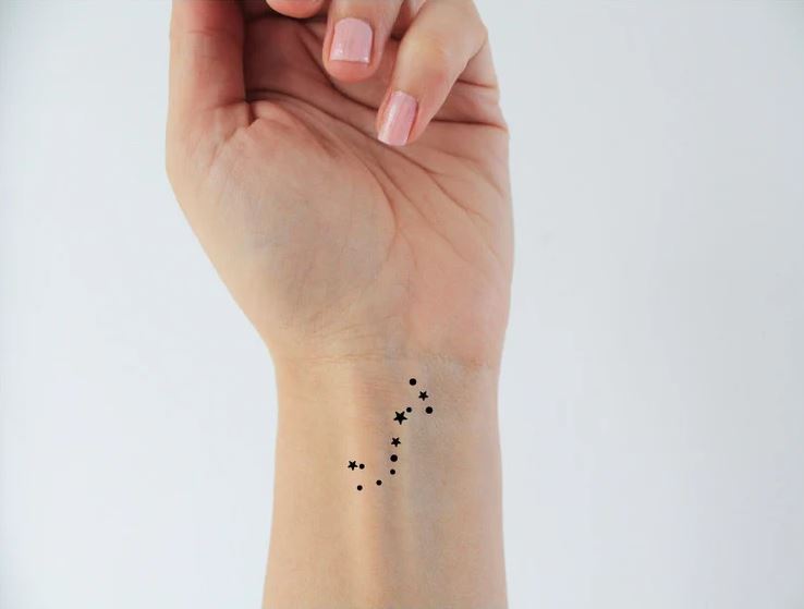 Tatouage Constellation Du Scorpion Sur Le Poignet 
