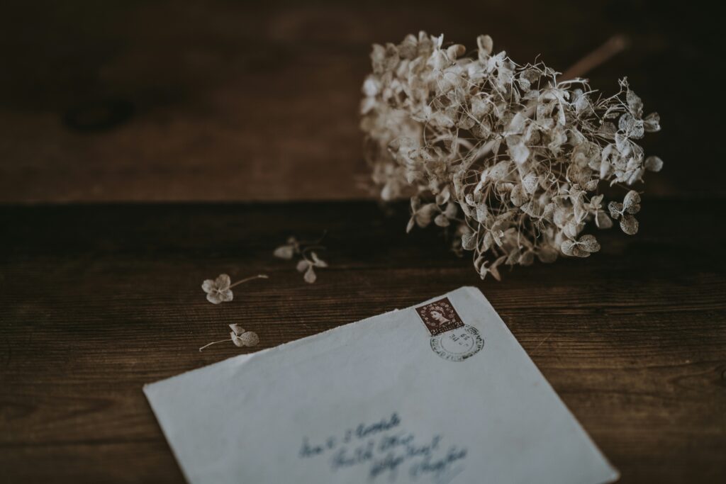 White Mailing Envelope Beside White Peta